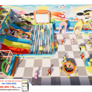 Tổng thể mẫu thiết kế Khu Vui Chơi 160m2