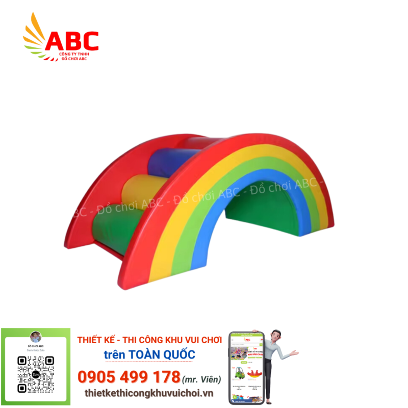 Bậc thang cầu vồng khu vui chơi