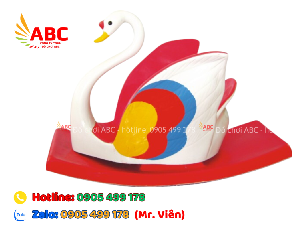 Bập bênh thiên nga nhỏ bằng nhựa composite