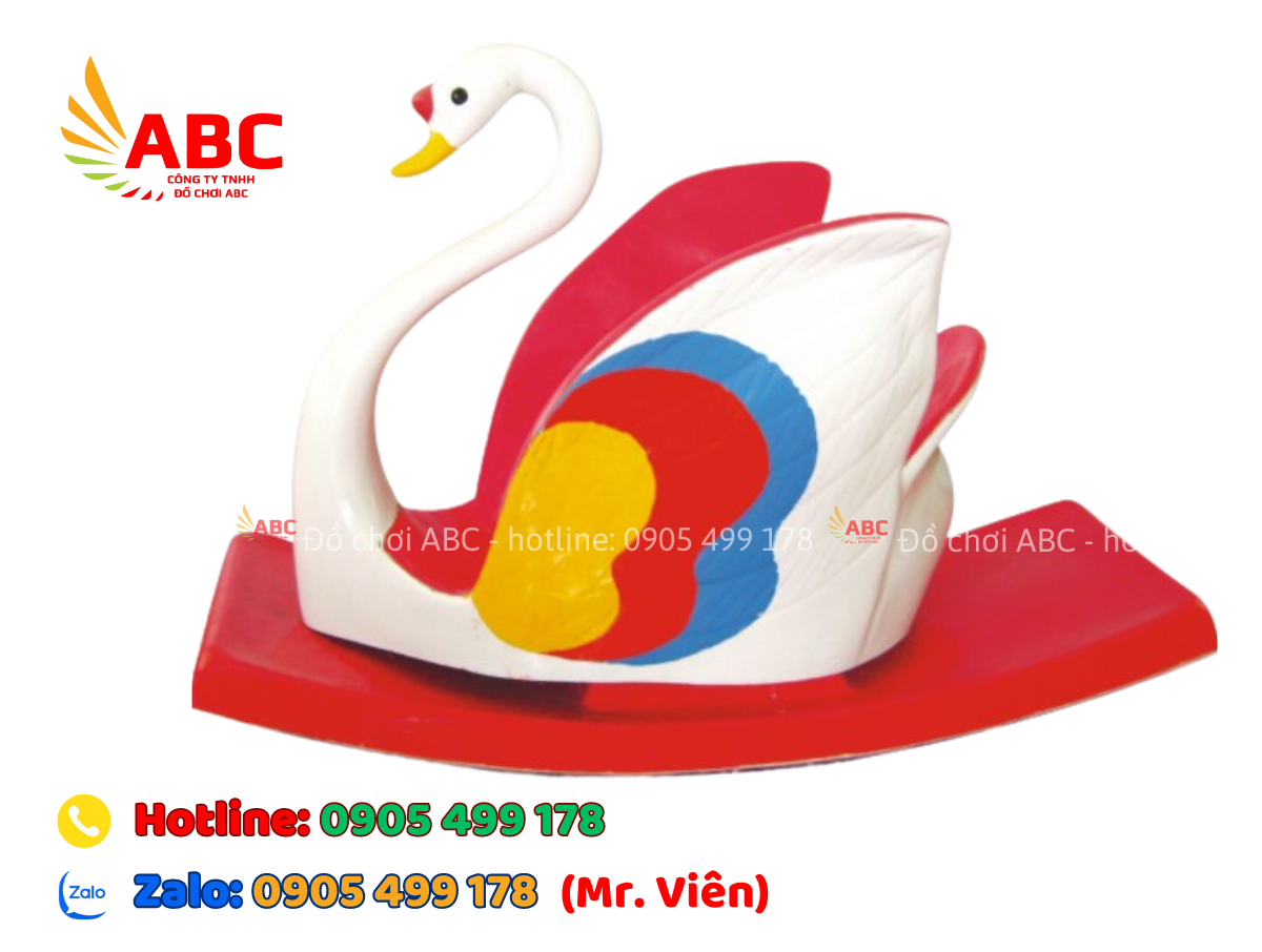 bap-benh-thien-nga Bập bênh thiên nga nhỏ bằng nhựa composite