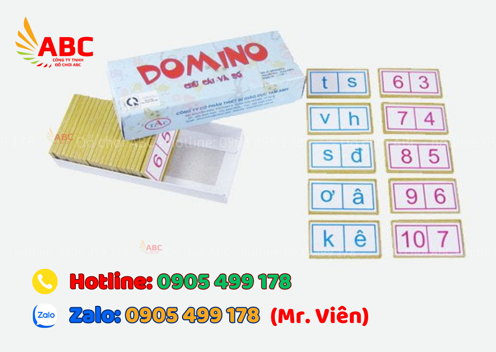 Domino chữ cái và số (28CT) (39CT)