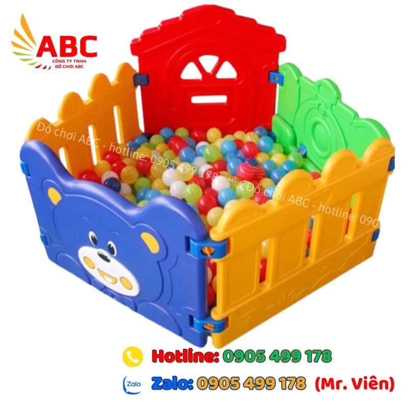 Nhà banh mini cho trẻ hình con gấu