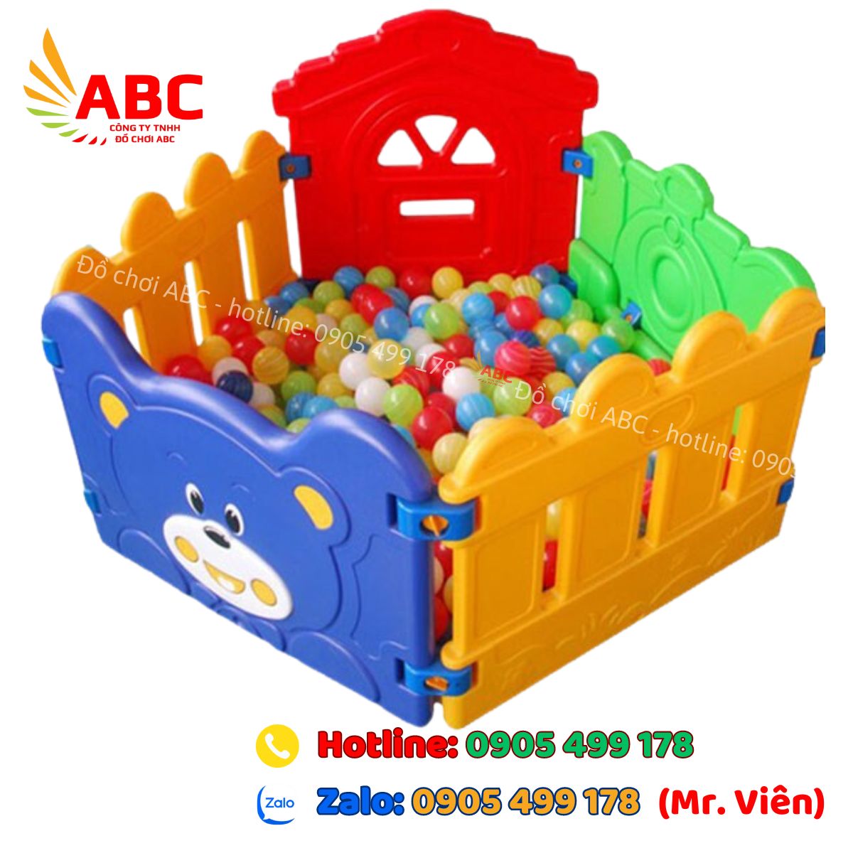 be-bong-hinh-gau-mini Nhà banh mini cho trẻ hình con gấu