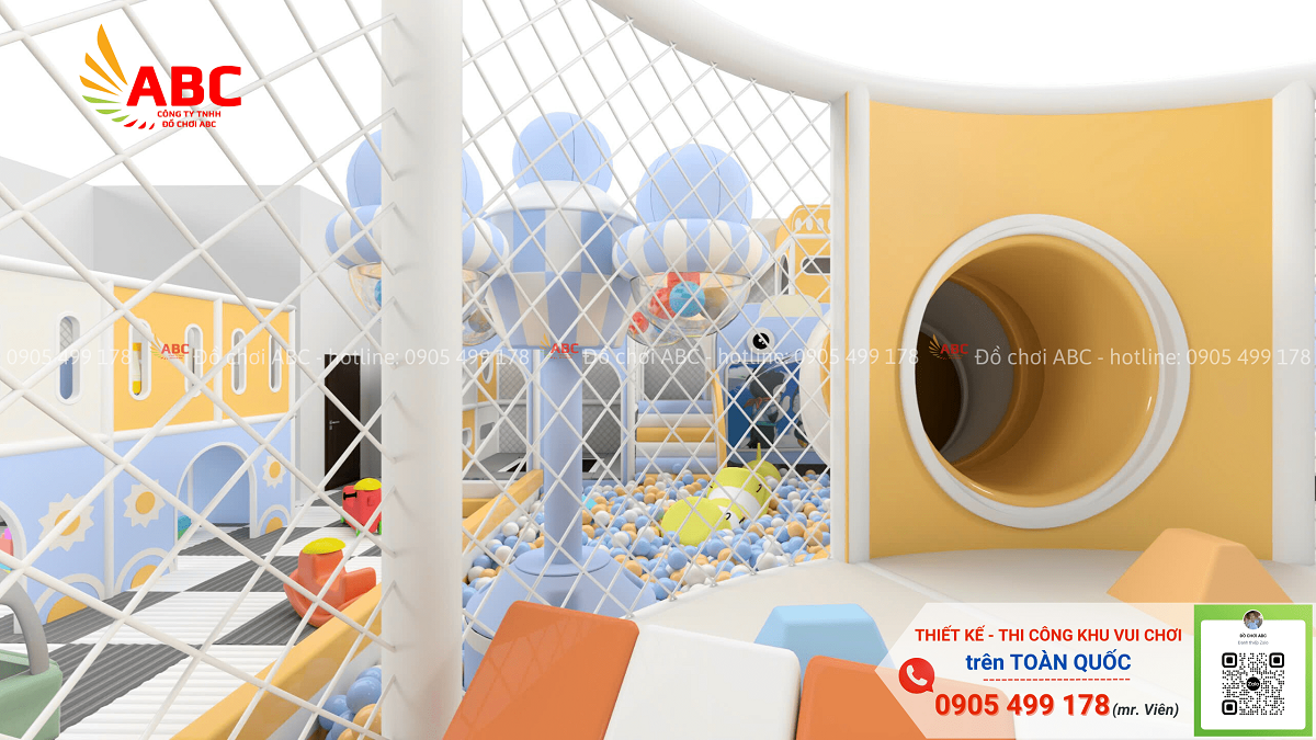 Phân khu vui chơi hợp lý: không gian được chia thành các khu vực riêng biệt