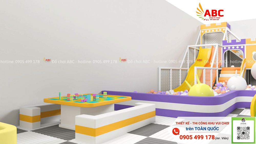 Vật liệu xây dựng khu vui chơi trẻ em được lựa chọn kỹ lưỡng nhằm đảm bảo an toàn và bền vững