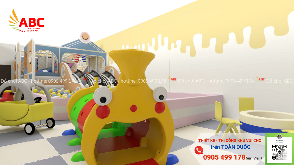 Khu vui chơi được bố trí một cách khoa học, mang đến không gian hấp dẫn