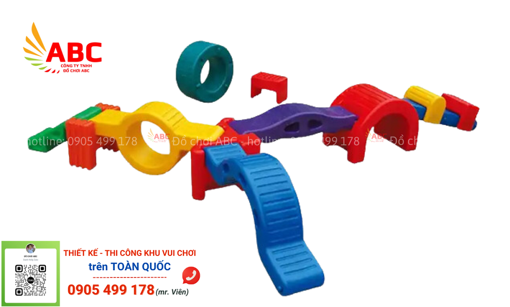Bộ vận động 12 chi tiết kích thước nhỏ gọn, dễ dàng tháo lắp và vận chuyển