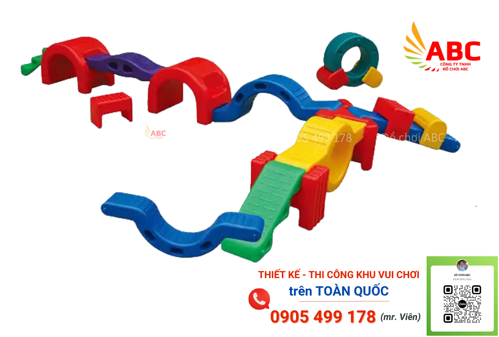 Bộ vận động đa năng 12 chi tiết được làm từ nhựa HDPE