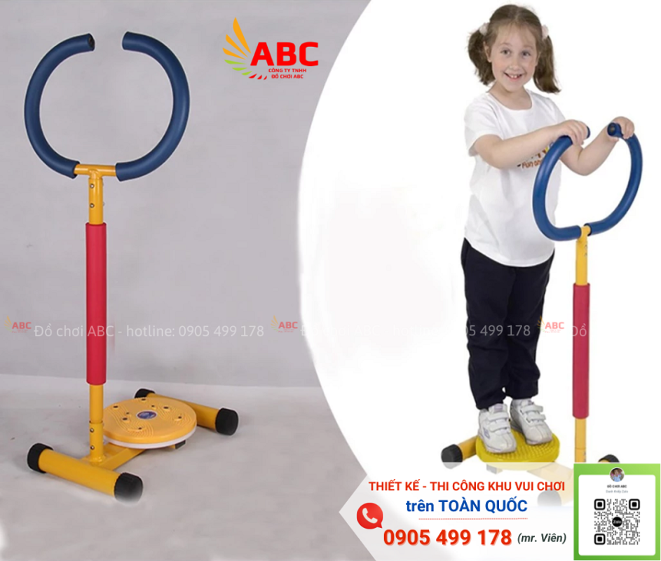 Dụng cụ thể dục với màu sắc bắt mắt, thu hút sự chú ý và khuyến khích trẻ tham gia vận động