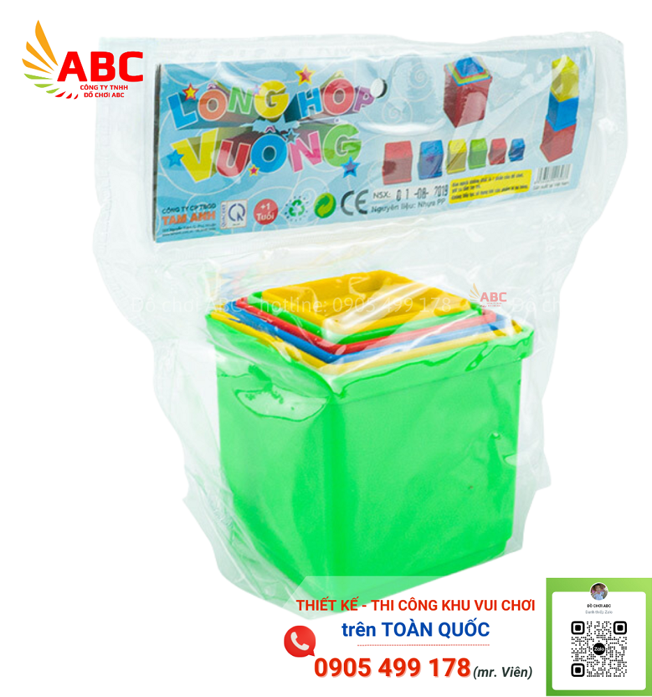 bo-long-hop-vuong-mam-non Bộ lồng hộp vuông nhỏ - Đồ chơi mầm non