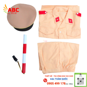 Bộ trang phục công an cho bé mầm non