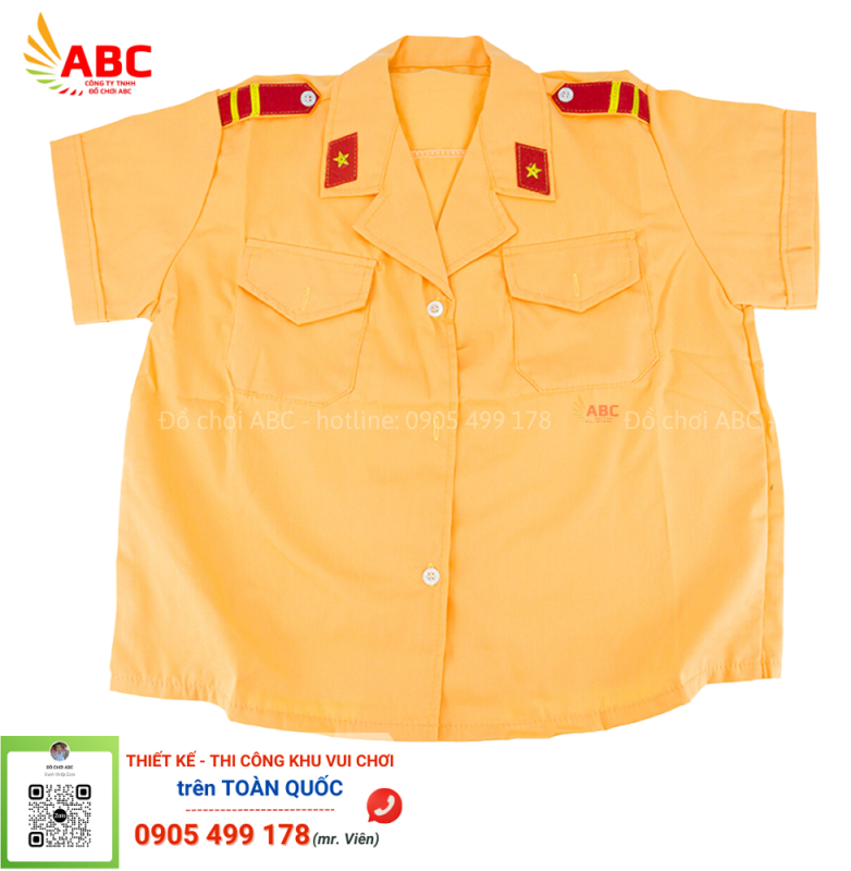 Bộ trang phục công an cho bé mầm non