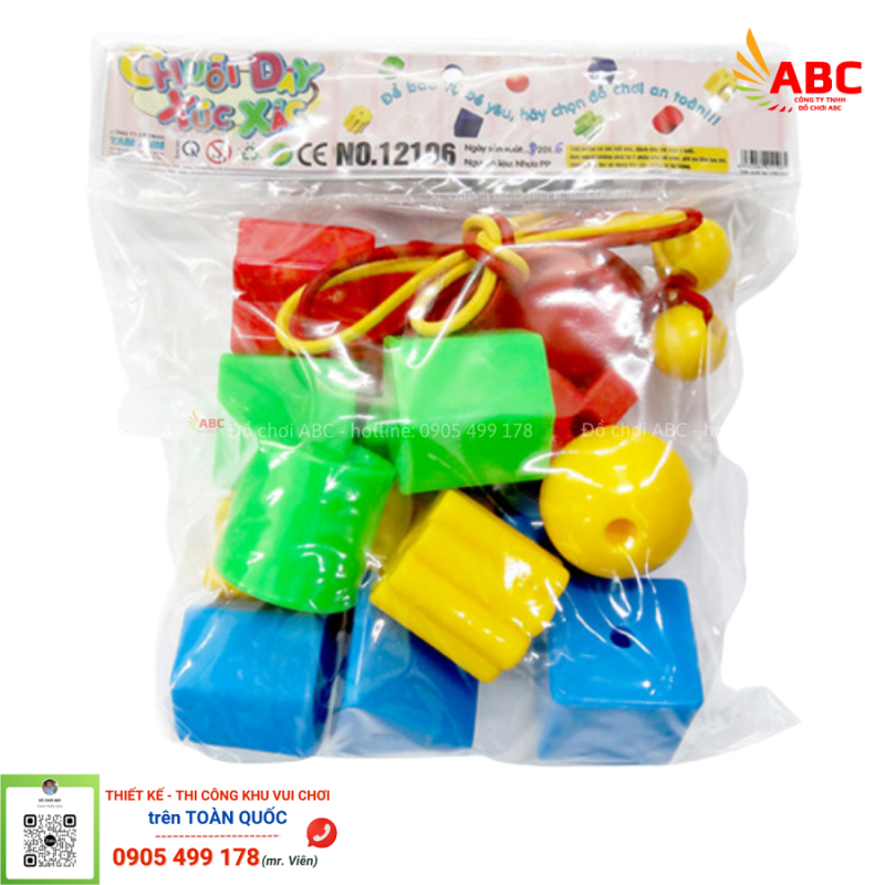 Bộ xâu hạt tròn cho bé - Đồ chơi mầm non