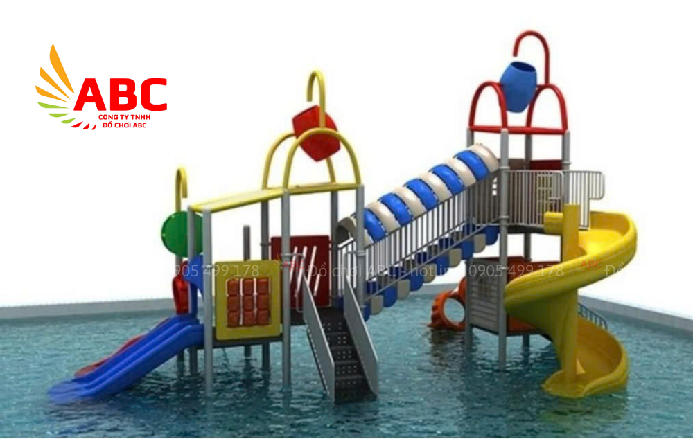 Mô hình cầu trượt bể bơi cho trẻ em