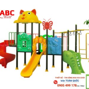 Cầu trượt liên hoàn 3 khối xà đu ngoài trời