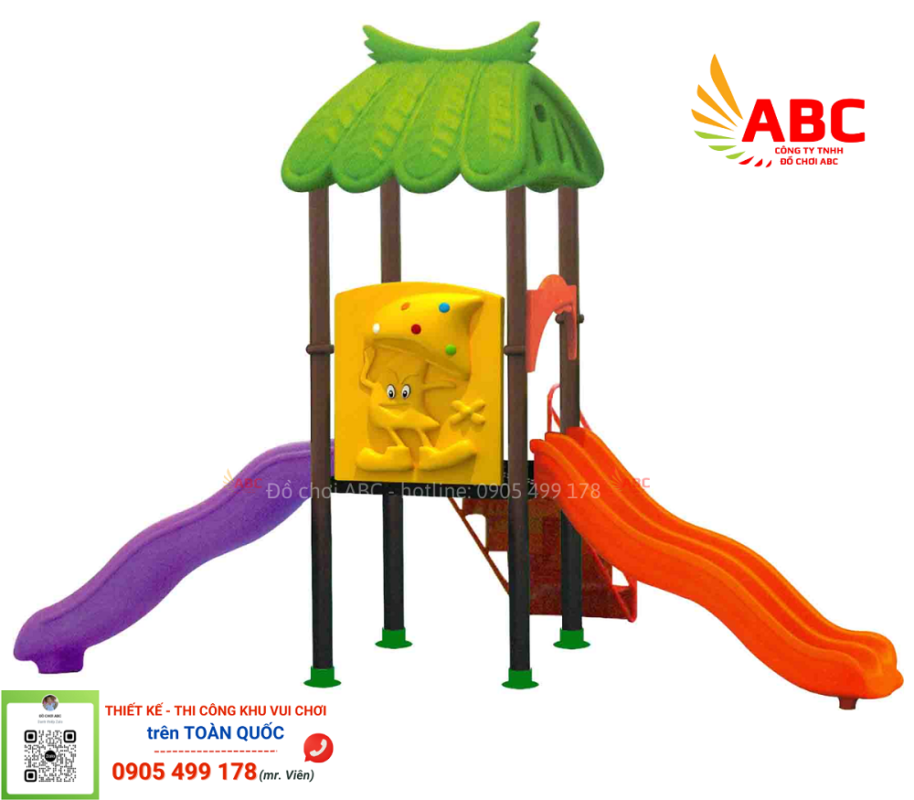 Cầu trượt liên hoàn 1 khối