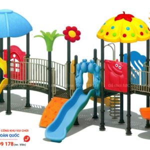 Bộ liên hoàn cầu trượt 4 khối cầu mây - Đồ chơi mầm non