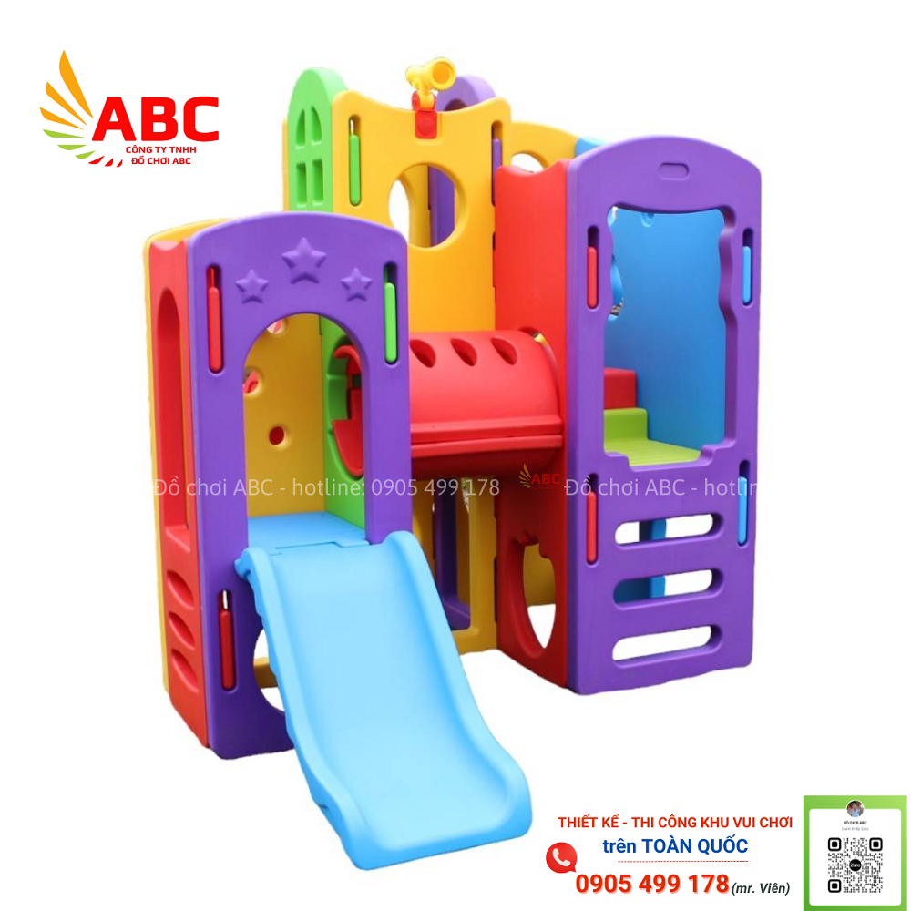 cau-truot-lien-hoan-ong-chui (2) Cầu trượt liên hoàn ống chui cho trẻ mầm non