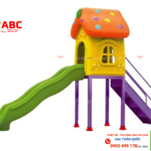 Nhà nấm cầu trượt ngoài trời