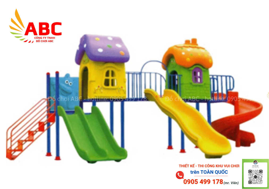 Bộ liên hoàn 3 khối nấm cầu trượt
