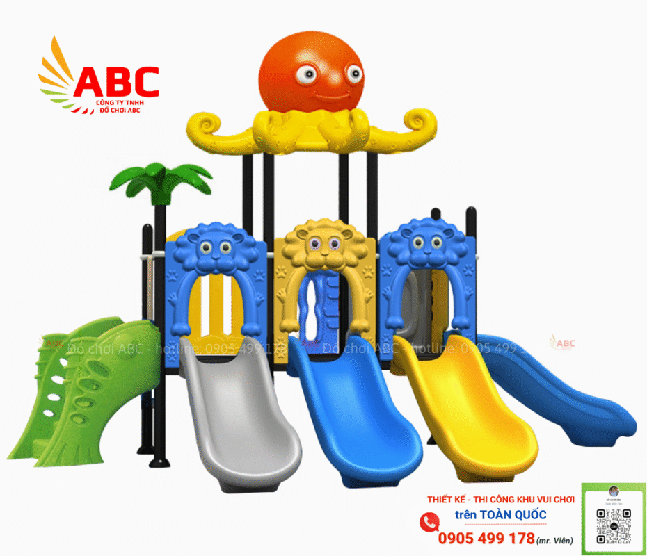 Bộ cầu trượt đa năng trường mầm non
