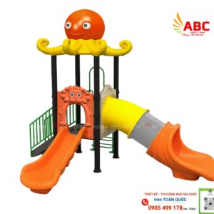 Cầu trượt liên hoàn 1 khối ống trượt