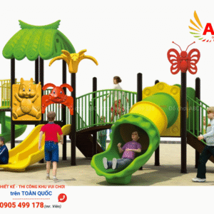 Cầu trượt liên hoàn 3 khối cầu mây