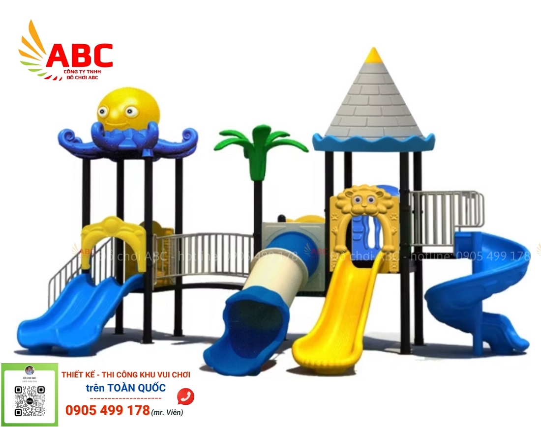 cau-truot-lien-hoan-3-khoi-lau-dai-bach-tuoc Cầu trượt liên hoàn 3 khối lâu đài bạch tuộc - Đồ chơi ngoài trời