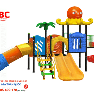 Cầu trượt liên hoàn 3 khối mái bạch tuộc