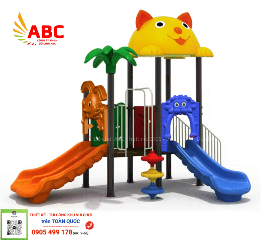 Cầu trượt liên hoàn mầm non ngoài trời