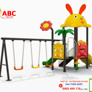 Cầu trượt liên hoàn xích đu mái thỏ