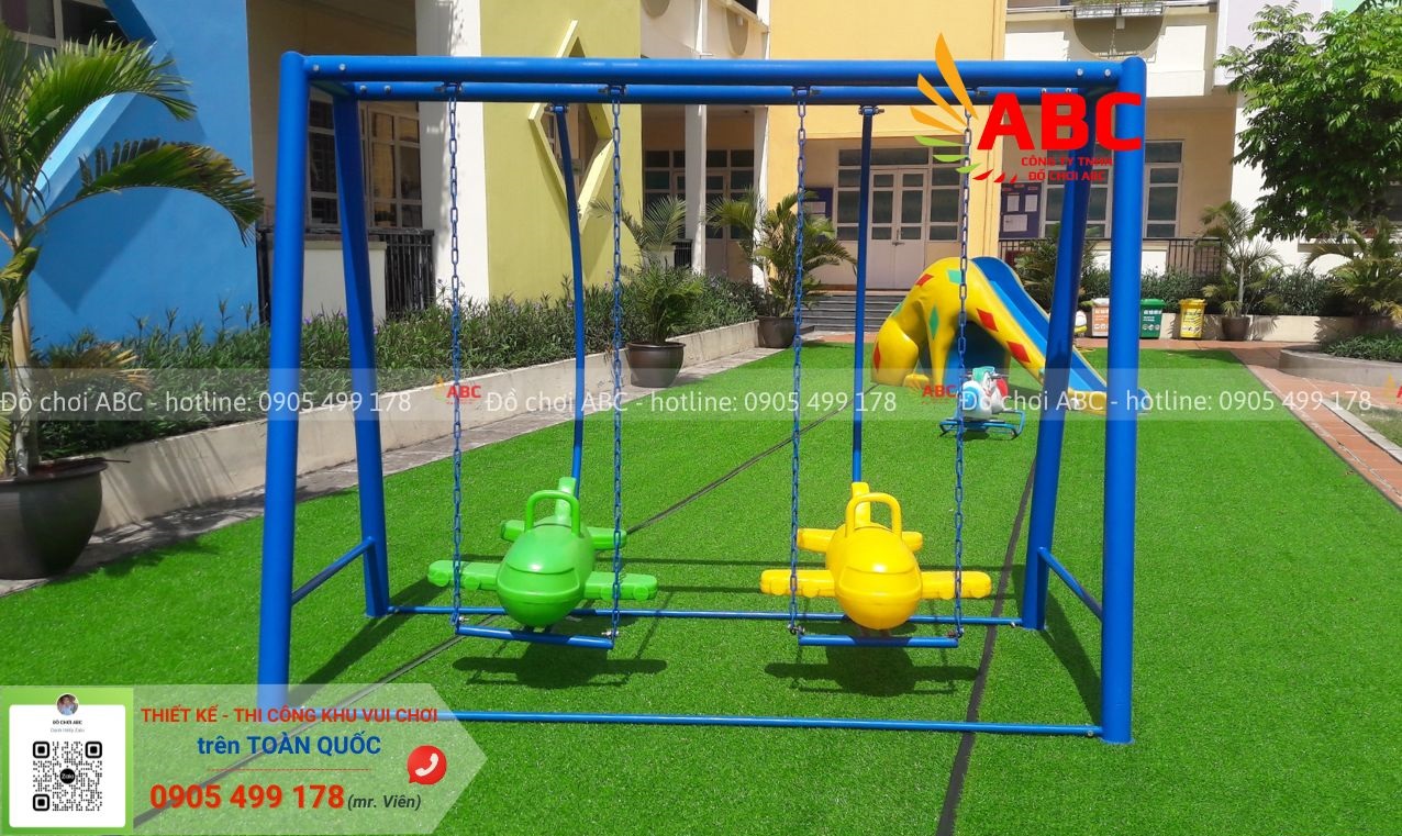 Xích đu 2 máy bay - Đồ chơi mầm non