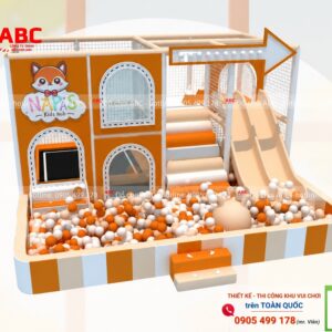 Mẫu Khu Vui Chơi Trẻ Em Tone Cam Kem Nổi Bật