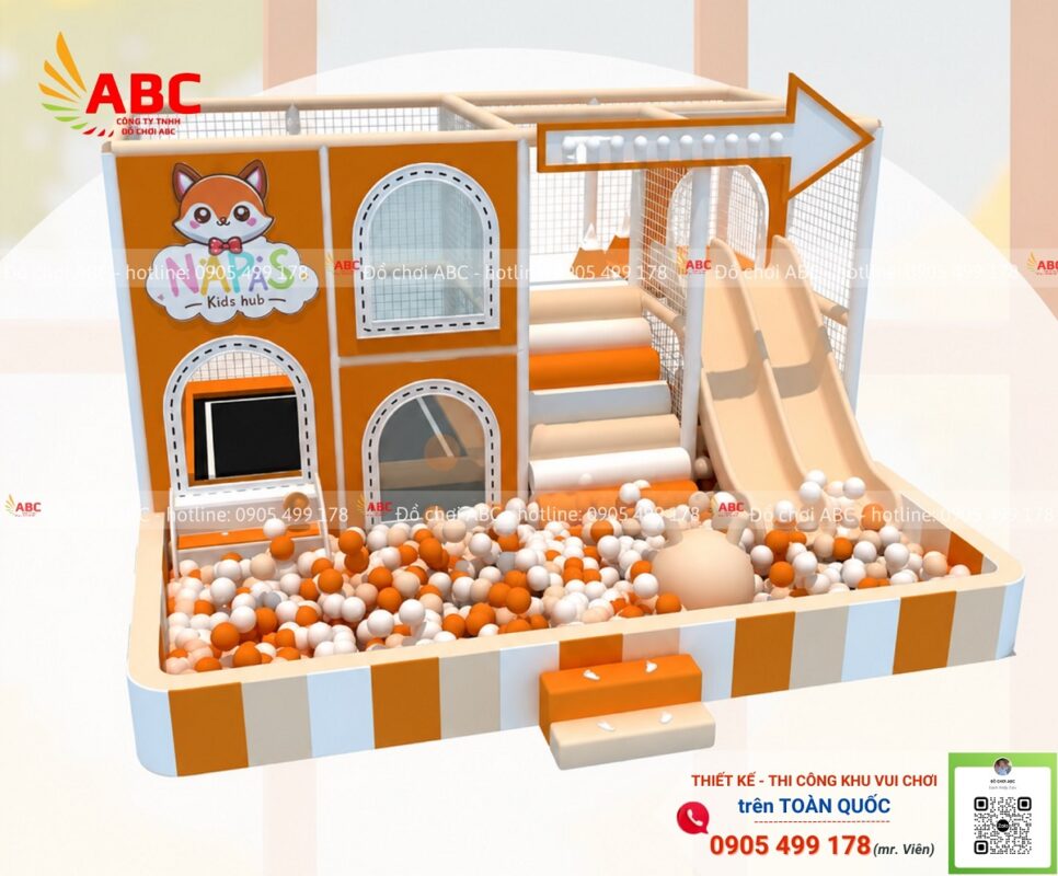 Mẫu thiết kế khu vui chơi mini trong nhà cho bé
