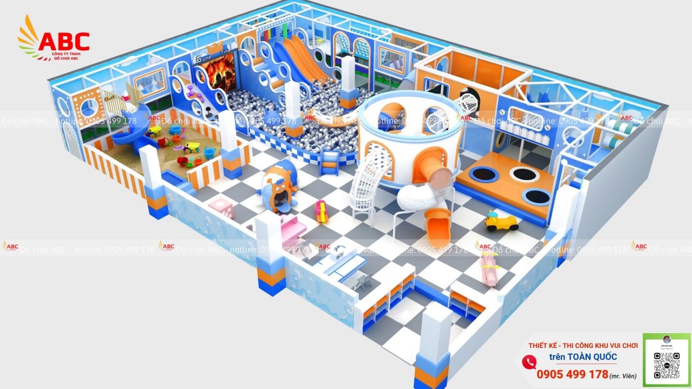 Mẫu Khu Vui Chơi Trẻ Em Trong Nhà 200m2