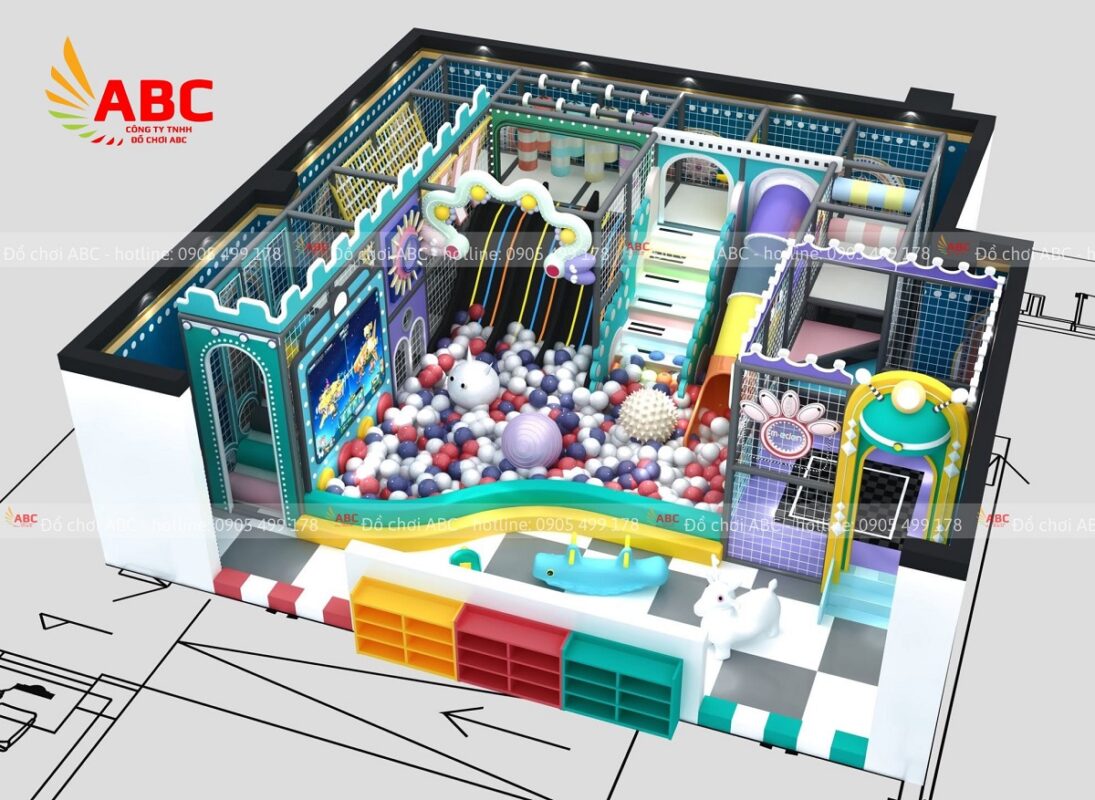 Mẫu thiết kế khu vui chơi trẻ em 72m² hiện đại