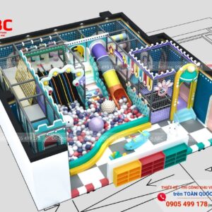 Mẫu thiết kế khu vui chơi trẻ em 72m² hiện đại