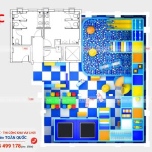 Mẫu thiết kế khu vui chơi trẻ em 160m²