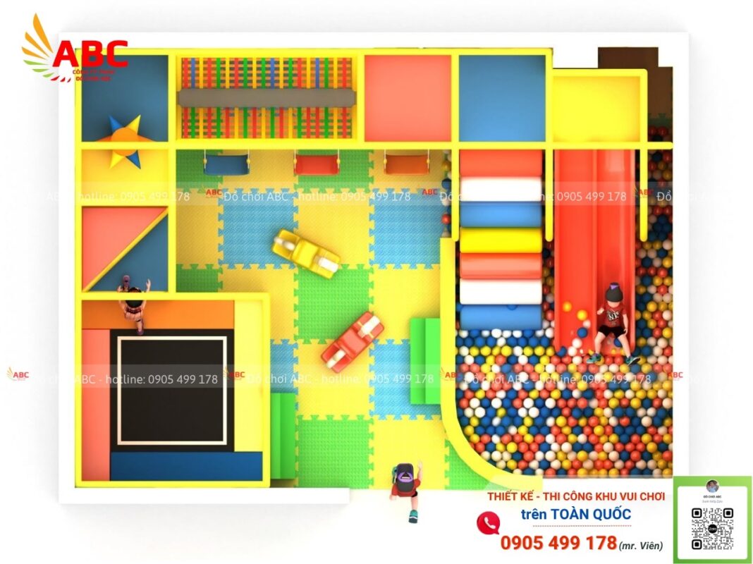 Tổng quan mẫu thiết kế khu vui chơi 45m2